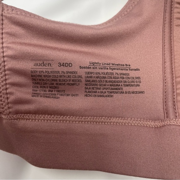 Auden Lightly Lined Wirefree Bra 34DD - Picture 3 of 4
